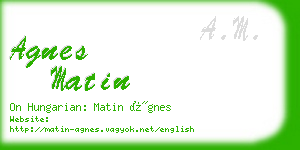 agnes matin business card